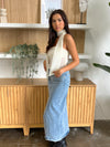 Split Second Denim Maxi Skirt